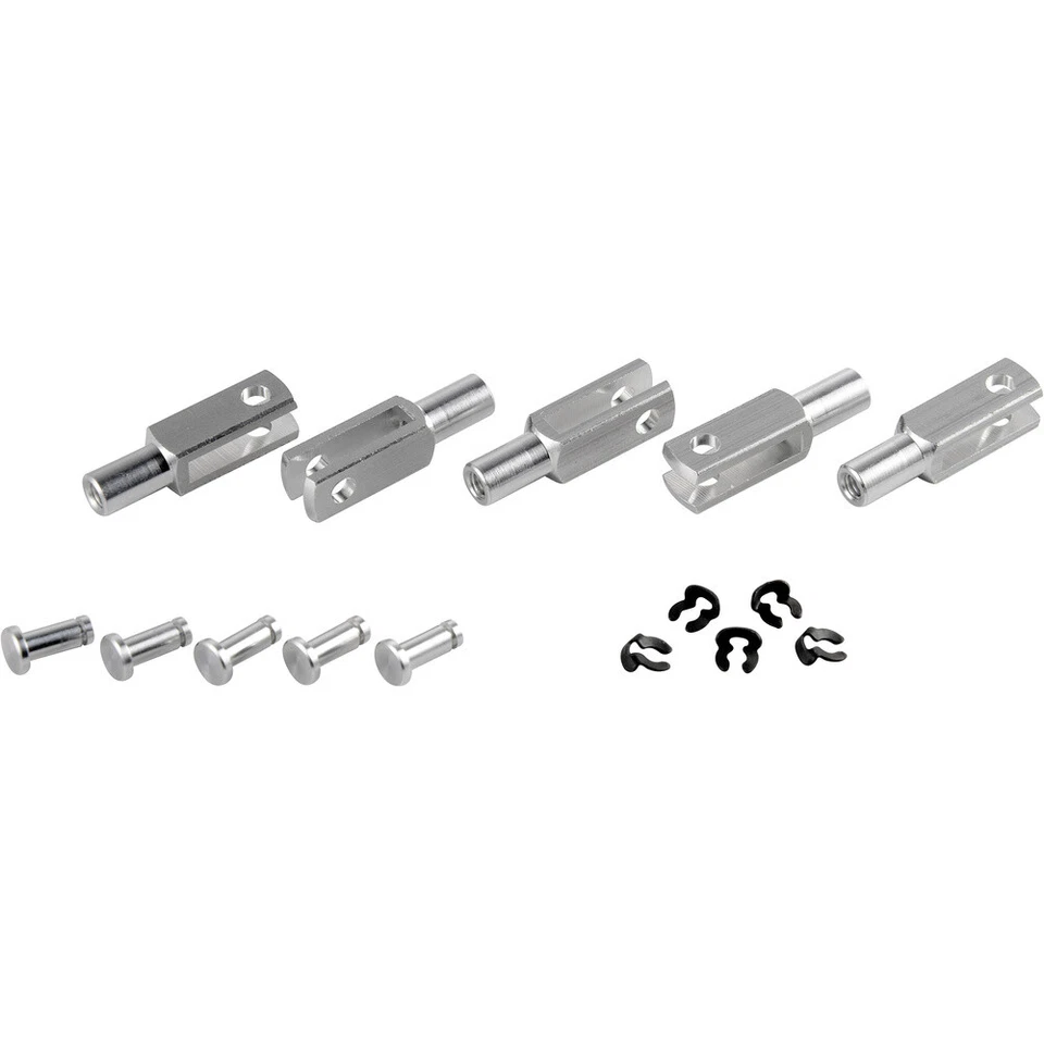 Modelcraft 10208 M3 Aluminium Verschluss Gabelkopf Packung 5