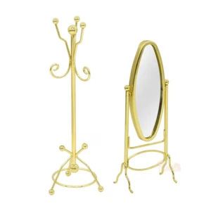 Full-length Mirror 1:12 Scale Dollhouse Miniatures Furniture Hanger Accessories - Picture 1 of 16