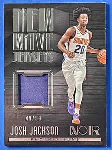 2017-18 Noir New Wave Jerseys Patch Josh Jackson RC Rookie 49/99 NW-JJ Suns - Picture 1 of 3