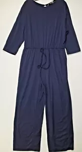 Yoins Womens One Piece Jumpsuit Navy Blue 3/4 Sleeves Your Inspiration Size XXL - Picture 1 of 4