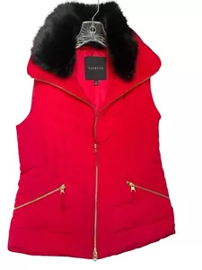 Talbots Puffer XS Vest w/Removable Faux Fur Collar Genuine Down Full Zip Close - Picture 1 of 12