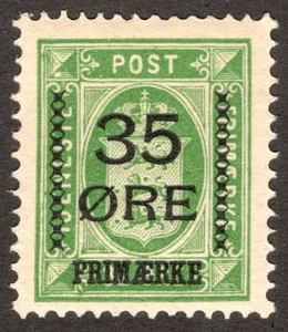 DENMARK 1912 SC #81 - VF MNH** 35 ore on 32 ore  cv $90.00  *Bay Stamps* - Picture 1 of 2