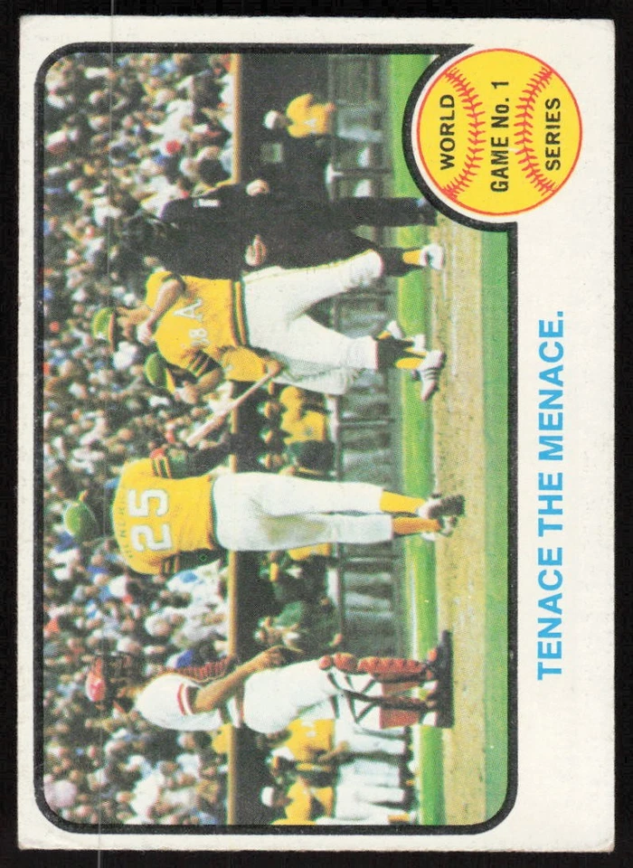 1973 Topps #203 World Series Game No. 1: Tenace the Menace - $1 SHIPPING (JB4) - Image 1 of 2