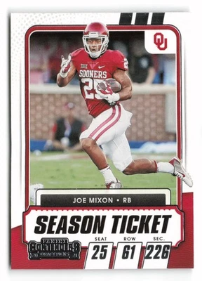 2021 Panini Contenders Draft Picks Joe Mixon #62 Oklahoma Sooners - Image 1 of 2