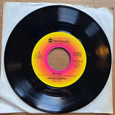 BARBARA MANDRELL Hold Me/This Is Not Another Cheatin Song 45 7" Record Vinyl - Image 1 of 2