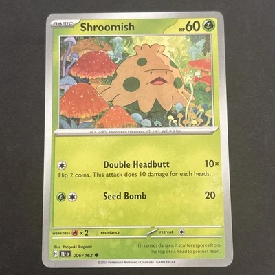 Shroomish 006/162 Sv05: Temporal Forces Regular Pokémon TCG 2024 - Image 1 of 2