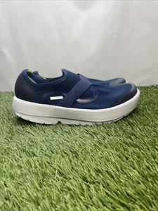 Oofos OOmg Scarpe Basse Maglia Uomo 11.5 Blu Slip On Recupero Sneakers Leggere - Foto 1 di 15