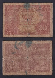 Banconota Malaya 20 cents 1941 P.-9a MB/F - Imagen 1 de 1