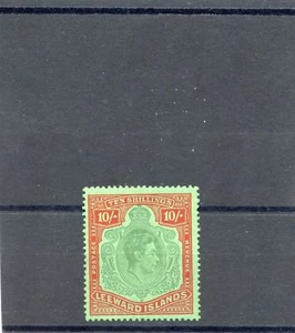 LEEWARD IS Sc 114 (SG 113)**F-EN MUY BUEN ESTADO NH 1938 10 SH PERFECTO 14, PAPEL CALCÁREO $800 - Imagen 1 de 1