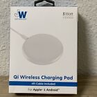 📀 Just Wireless 5w Qi Wireless Charging Pad W/ 4ft Cable For Apple & Android