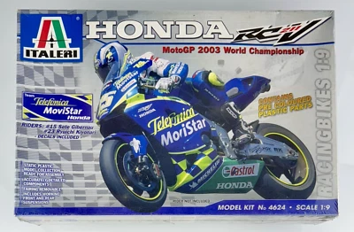 Italeri 1:9 Scale Honda RC211V Movistar MotoGP 2003 Model Kit #4624 New/Sealed - Image 1 of 4