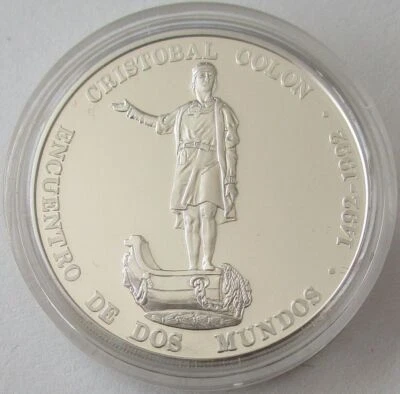 Venezuela 1100 Bolivares 1991 Ibero-America 500 Years America Silver - Image 1 of 2