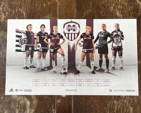 Mississippi State Bulldogs Women’s Soccer 2018 Poster Schedule MSU Bulldogs 2018 Cover