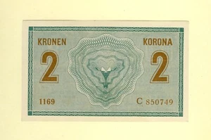 AUSTRIA/HUGARY 2 ZWEI KRONEN / KET KORONA 1914 P-17b UNC- SERIES: C - Picture 1 of 4