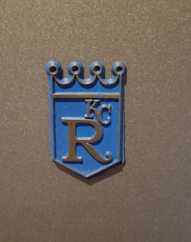 Vintage 1970s KANSAS CITY ROYALS Baseball MLB Die Cut Crown Fridge Rubber Magnet Cover