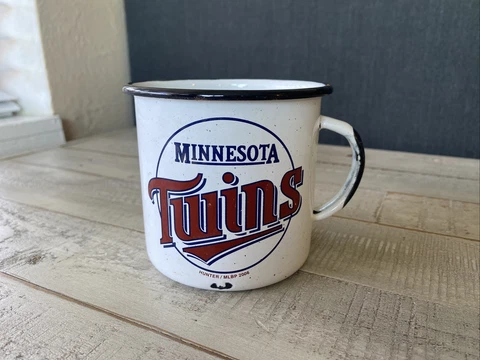 Minnesota Twins metal enamelware coffee cup mug SD4 Cover