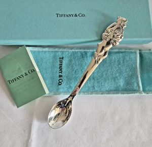 TIFFANY & CO. Baby Spoon Silver 925 Teddy Bear Unused 35g Spian With Box Pouch - Picture 1 of 16