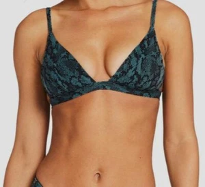$162 Vitamin A Women's Blue Zuri Moss Bralette Bikini Top Swimwear Size M/8 - Picture 1 of 2