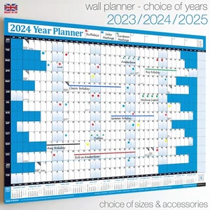 Calendario de Pared ✔2025 ✔2026 ✔Tabla de 14 Meses Planificador de Vacaciones Personal Calendario AZUL - Imagen 1 de 23