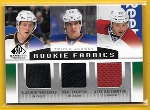V.TARASENKO,N.YAKUPOV,& A.GALCHENYUK 2013-14 SP ROOKIE FABRICS TRIPLE JERSEYS - Picture 1 of 1