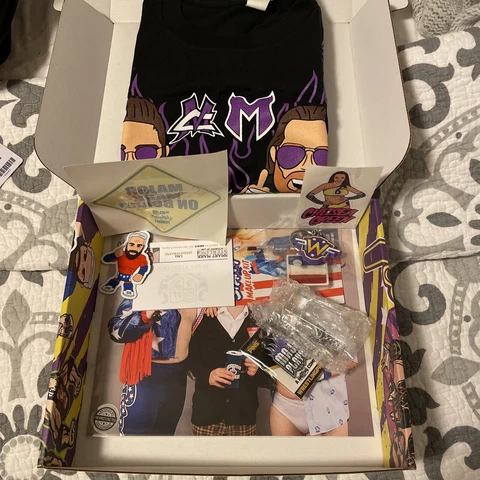 The Major Wrestling Figure Podcast Crate tshirt size Large NO MICRO BRAWLERS Cover