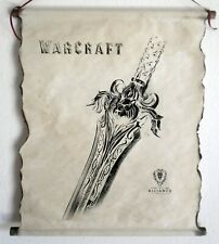 Warcraft Movie Alliance Sword Poster on Handmade Scroll World of Warcraft