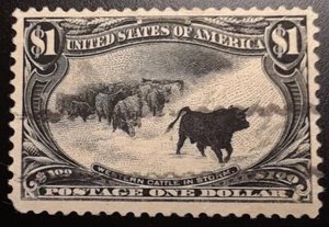 US Scott 292 - 1898 $1 .00 Trans Mississippi - VF/XF Lite Cancel - Sound Beauty! - Picture 1 of 2