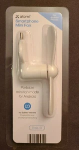 Mini Ventilador Potable para Smartphone Atomi para Teléfono Android (Blanco) - ¡NUEVO! - Imagen 1 de 4