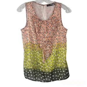Top con volantes The Limited para mujer talla pequeña gasa sedoso oficina carrera - Imagen 1 de 9