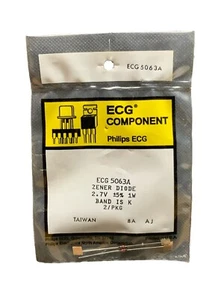 2 Pack - ECG5063A Zener Diode 2.7v Band Is K - Picture 1 of 1