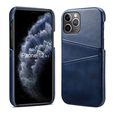 For iPhone 13 12 11 Pro Max 13 12 Leather Shockproof Wallet Card Slot Case Cover - Image 1 of 4