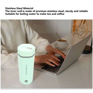 A Reise-Wasserkocher Edelstahl 350 Ml Tragbarer Heizbecher Kleiner Wasserspende - Bild 1 von 24