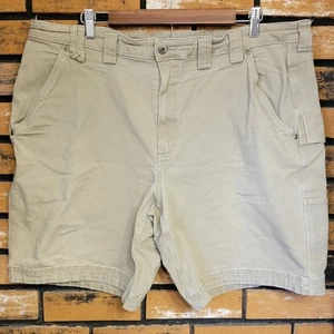 Duluth Trading Flex Feuerwehrhose Cargoshorts Herren 42 hellbraun Relaxed Fit Arbeit schwer - Bild 1 von 10