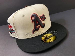 EXCLUSIVE OAKLAND A'S ATHLETICS FITTED HAT APES 2.0 1989 WS PATCH CLUB 7 1/8 - Picture 1 of 11