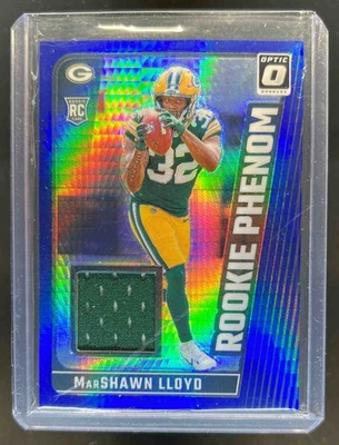 2024 Donruss Optic MarShawn Lloyd Rookie Phenoms RC Jersey Blue Hyper #RPB-MLD - Image 1 of 2