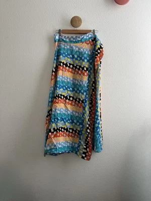 Saia colorida Diane Von Furstenberg envoltório padrão geométrico - Imagem 1 de 4