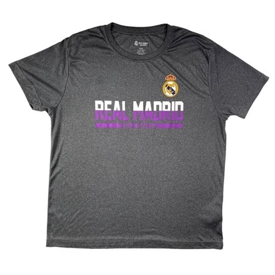 Real Madrid Shirt Soccer T-Shirt XL Gray Futbol Football Tee - Image 1 of 4