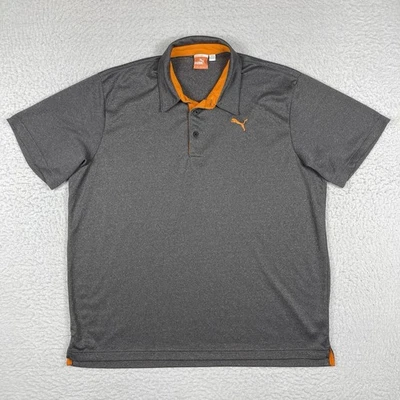 Camisa Polo Puma Para Hombres XL Gris Naranja Informal Viaje Golf Vacaciones Ropa de Trabajo Oficina Foto 1 de 4