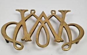  Copriletto in ottone massiccio William & Mary Williamsburg Virginia Metal Crafters  - Foto 1 di 6