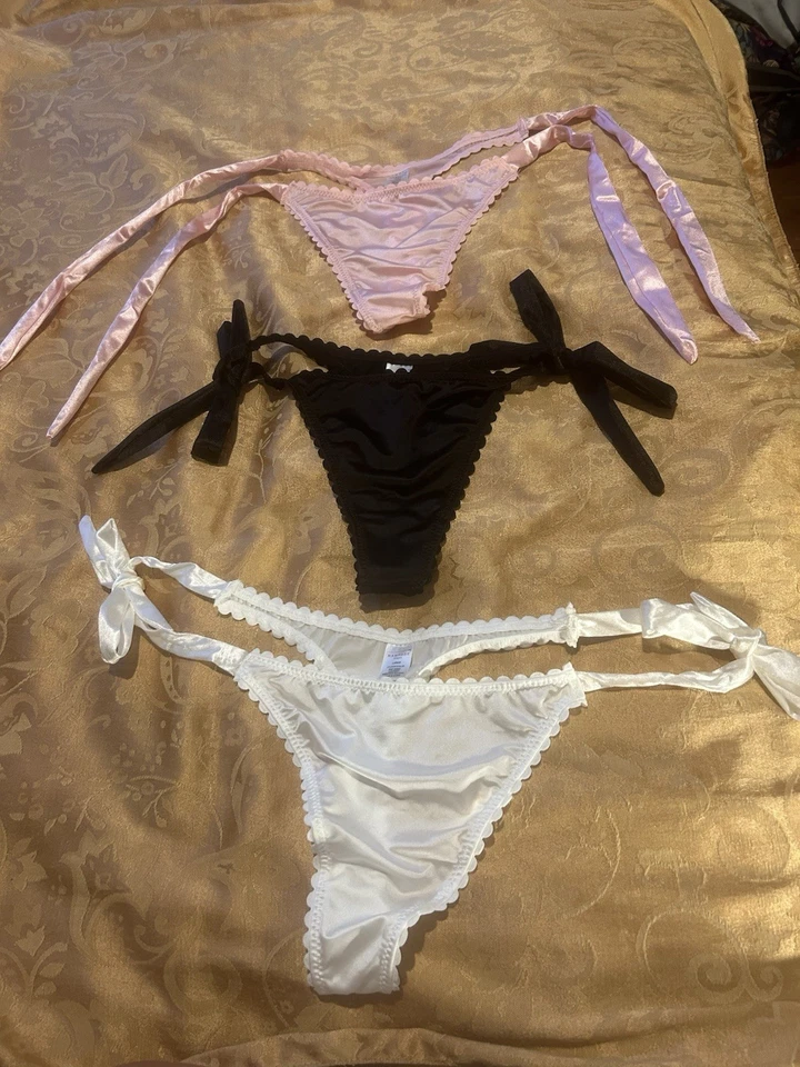 Sexy, Sedoso Tanga, Pajaritas Ajustables en las Caderas!! Talla L Foto 1 de 1