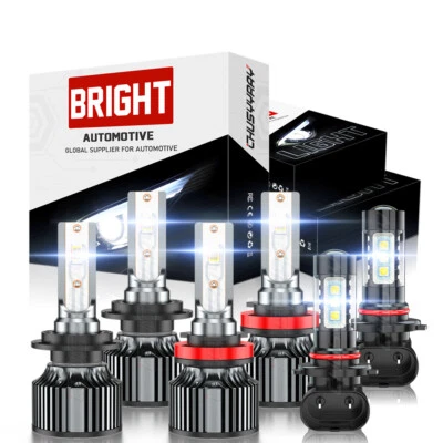 Para Hyundai Veracruz 2007-2011 Combo LED Faro Alto Bajo Haz Niebla Bombillas Foto 1 de 4