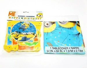 Despicable Me Minions Birthday Party Decorations Banner Tablecloth Supplies NEW - Picture 1 of 6