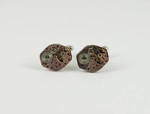 Gemelos de movimiento de reloj -- Máquina de engranajes Steampunk diamante industrial - Imagen 1 de 1