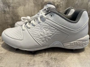 Ringor Rip-It Diamond Softball Spike White Women's Metal Cleats Size 9 - Picture 1 of 7