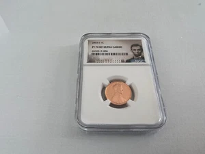 2003-S LINCOLN CENT NGC PF70 ULTRA CAMEO PORTRAIT LABEL "TOP POP NGC VALUE $100" - Picture 1 of 4