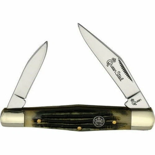 Queen Folding Knife Stainless Blades - QN47W-1-2-WHITTLER-WINTERBOTTO