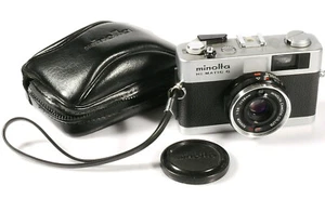 PRL) MINOLTA HI-MATIC G 1:2.8 38 mm FOTOCAMERA ANALOGICA COMPATTA COLLEZIONE - Picture 1 of 8