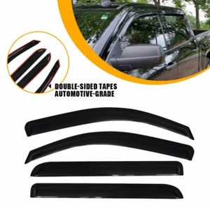 For Chevy 2014-2018 Silverado 4pcs Smoke Window Sun Rain Visors Guard Crew Cab E - Picture 1 of 11