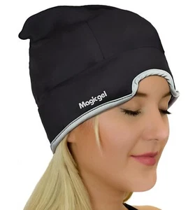 Magic Gel Migraine Ice Head Wrap | Real Migraine & Headache Relief - Black - Picture 1 of 7