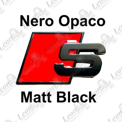 Stemma posteriore S-Line Nero opaco per Audi adesivo Metallo logo emblema fregio